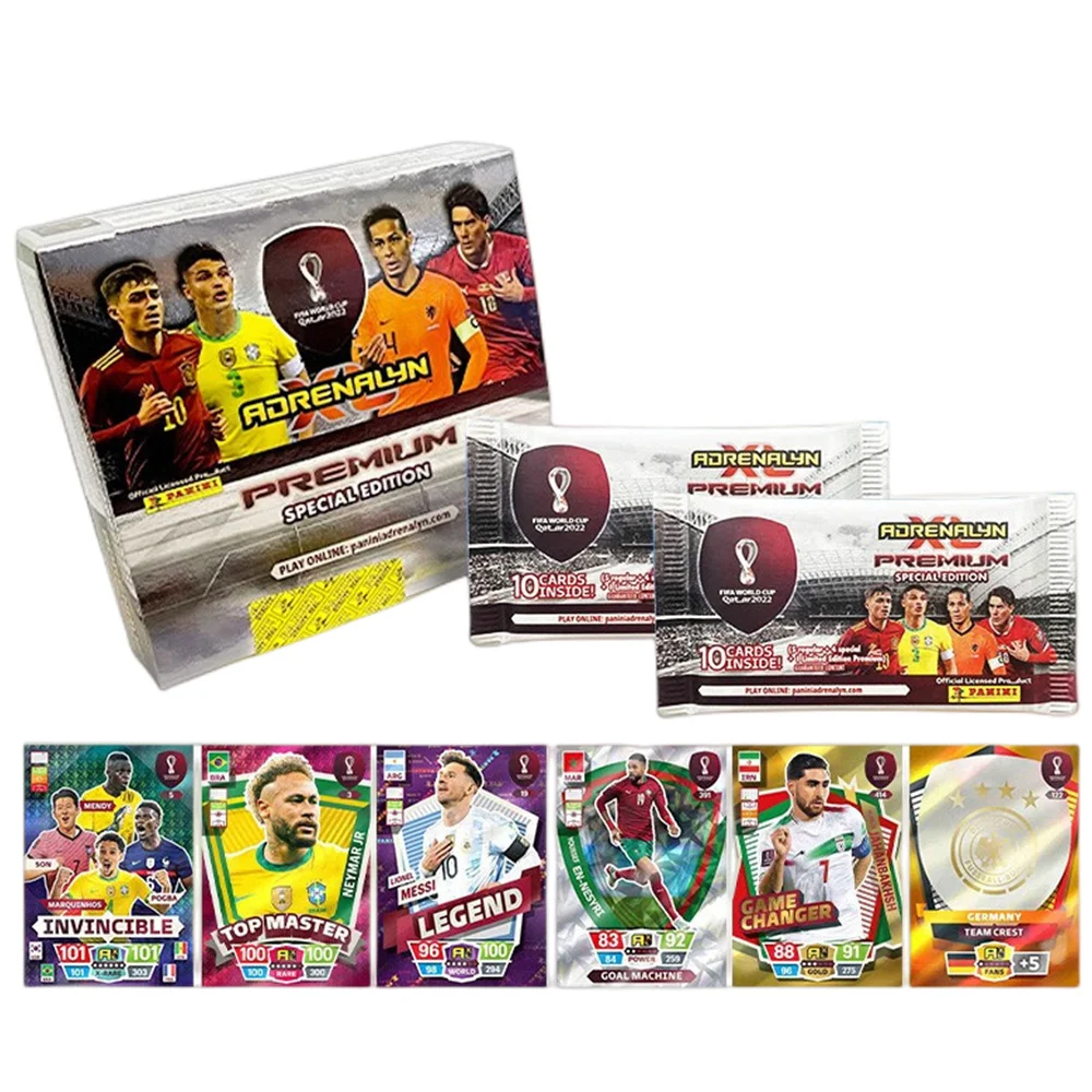 

Panini, Футбольная звезда, карточная коробка 2022, Чемпионат мира по футболу в Катаре, коллекция звезд по футболу, Месси Роналду, футбольный Эр, ог...