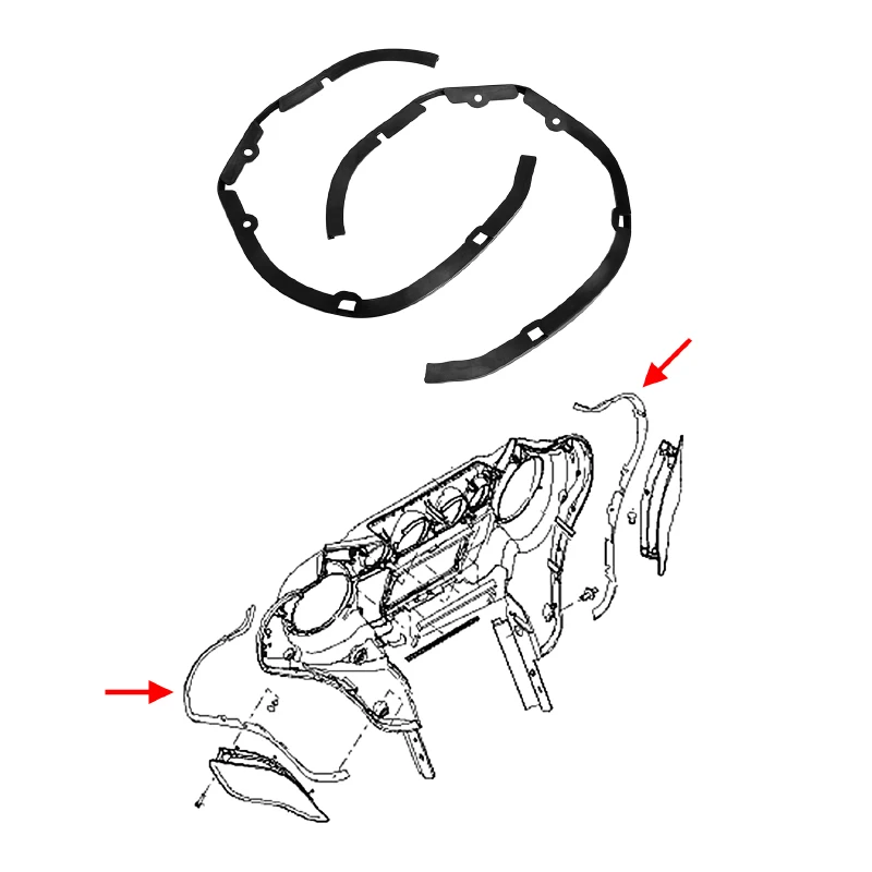 

Внутренний обтекатель мотоцикла, накладка датчика спидометра, резиновая подушка, подходит для Harley Touring 2014-2023