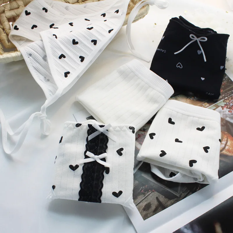 

2022 Women's Cotton Underwear Lovely Girl Bow Panties Fashion Comfortable Briefs Low Waist Seamless Underpants Female Lingerie
