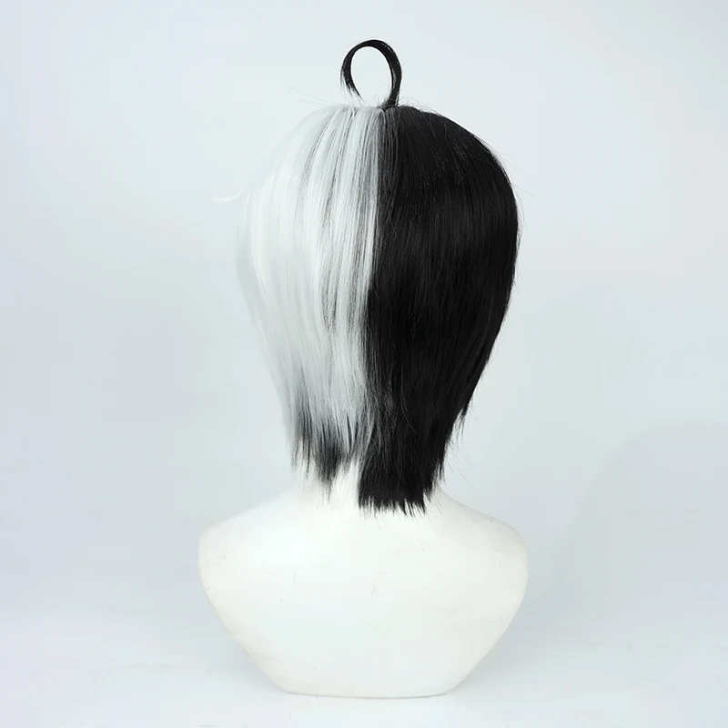 Парик для косплея Kamito Hololive YouTuber белый черный смешанные короткие синтетические