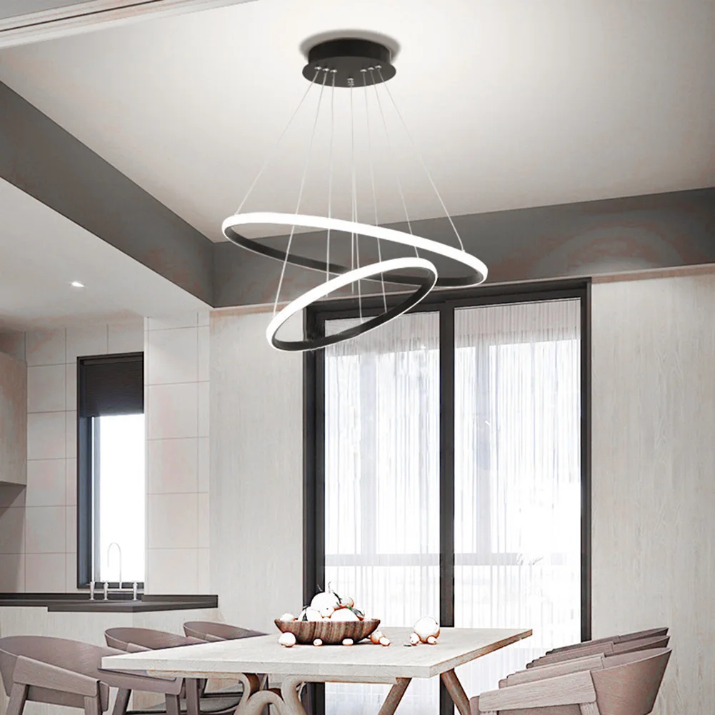 

LED Hollow Chandelier Energy Saving Hanging Pendant Lights Brightness Anticorrosive Easy Installation Metal for Bedroom Bathroom