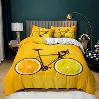 bike rainbow queen duvet cover pillowcase bed cover set microfiber king bedroom bedding set with zipper closure corner ties