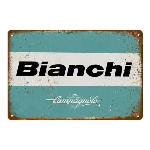 

Винтажная жестяная вывеска Bianchi для дома из алюминия