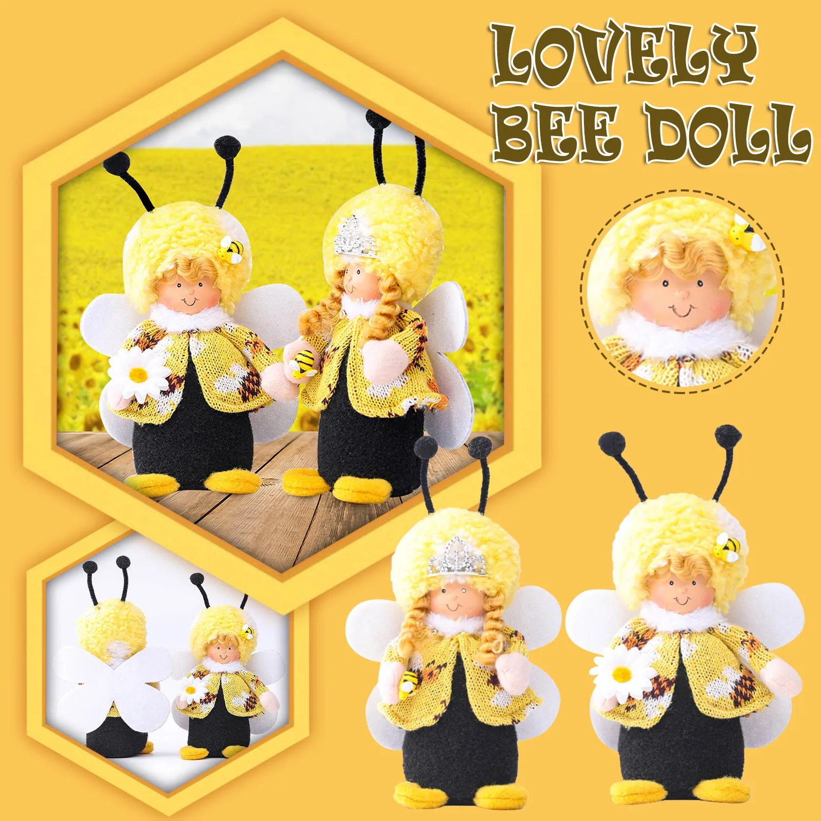 

Decorative Figures Standing Bee Doll Decorations Desktop Post Bedroom Decoration Living Room Home Decor Pride Ornament