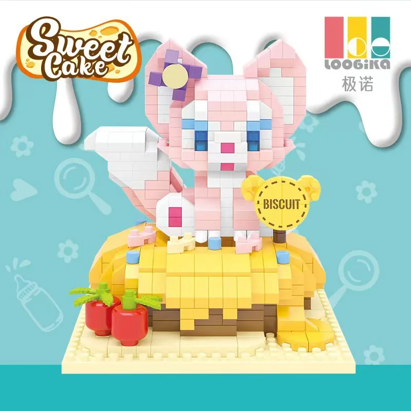 

Small Building Disney Linabell Blocks Small Cartoon Mickey Mouse Donald Animal Model Education Game Graphics Stellalou Toys