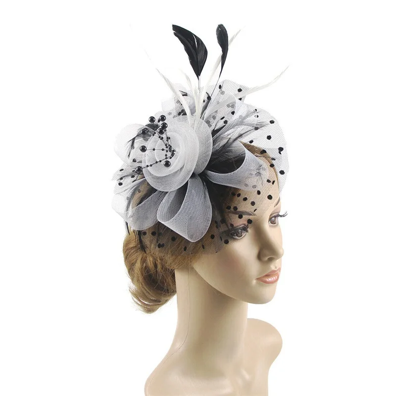 

Clip Hair Fascinator Ladies Wedding Royal Feather Ascot Races UK Headband