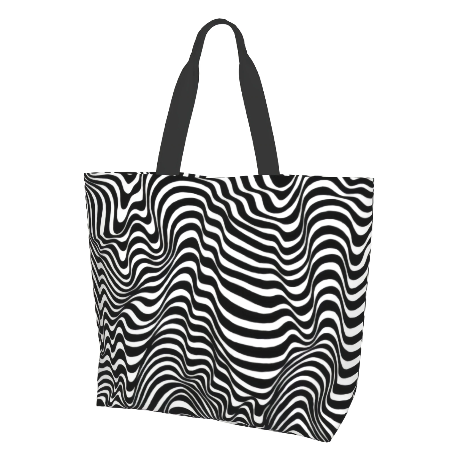 

Zebra Print Tote Bag Women Casual Shoulder Bag Handbag Reusable Multipurpose Heavy Duty Shopping Grocery Bag for Outdoors