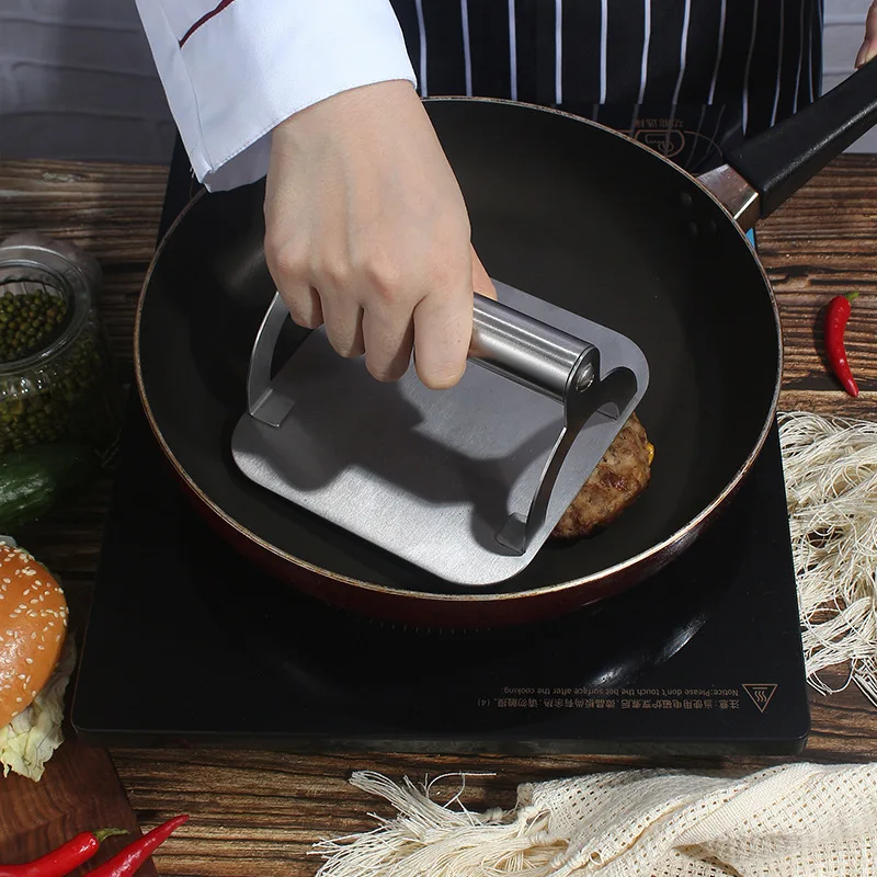 

Multiuse Stainless Steel Non-Stick Square Chef Cutlets Hamburger Meat Beef Steak Press Patty Maker Kitchen Accessories Gadgets