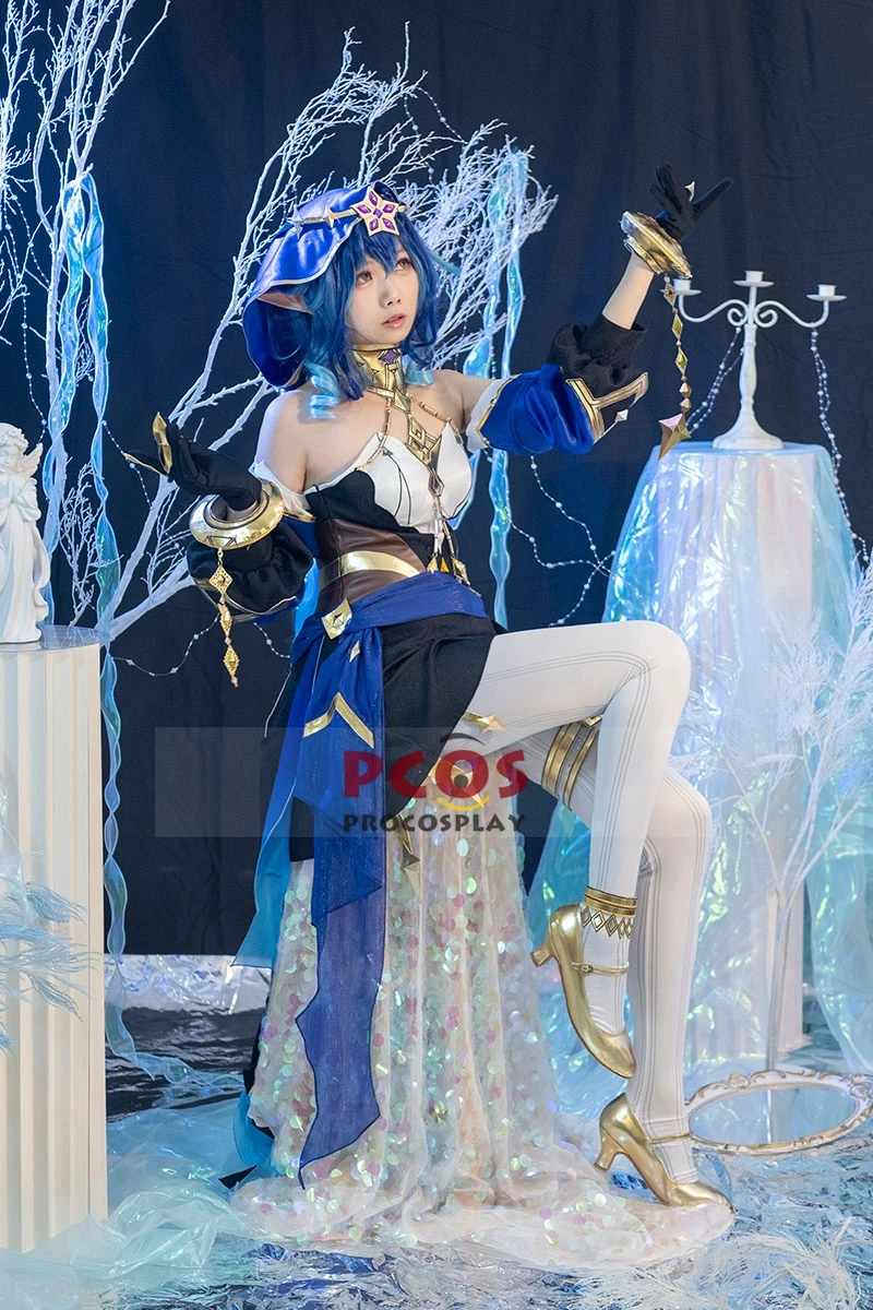 

Game Genshin Impact Sumeru Layla Cosplay Costume Layla Dress Outfit Uniform Headwear C07391-AA