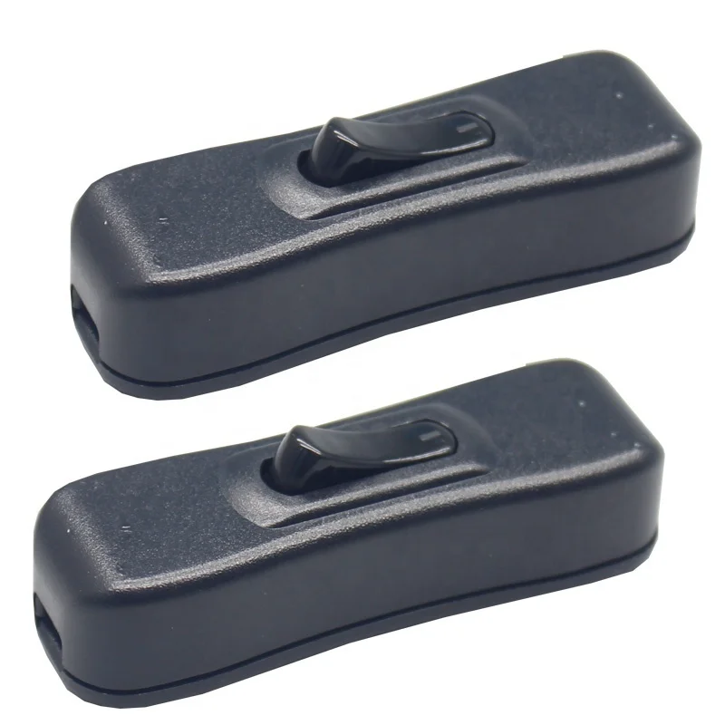 

2 PCS In line switch 250V 2A ON OFF Push Button Cord Appliance Inline Switch For LED Indicator Desk Table Light