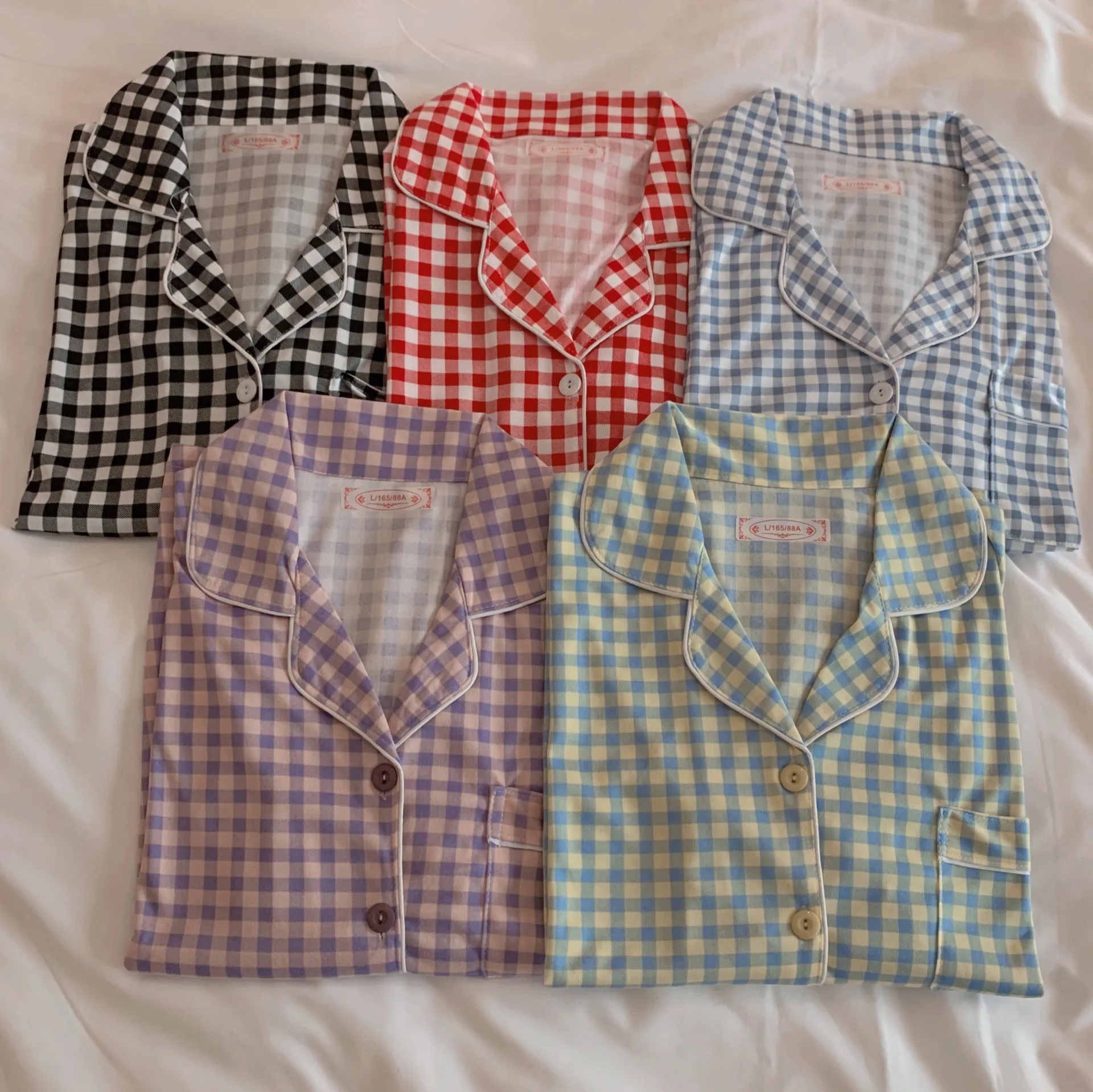 2022 new pajamas women spring and autumn cotton long sleeve cardigan senior feeling can be worn outside the residential suit set