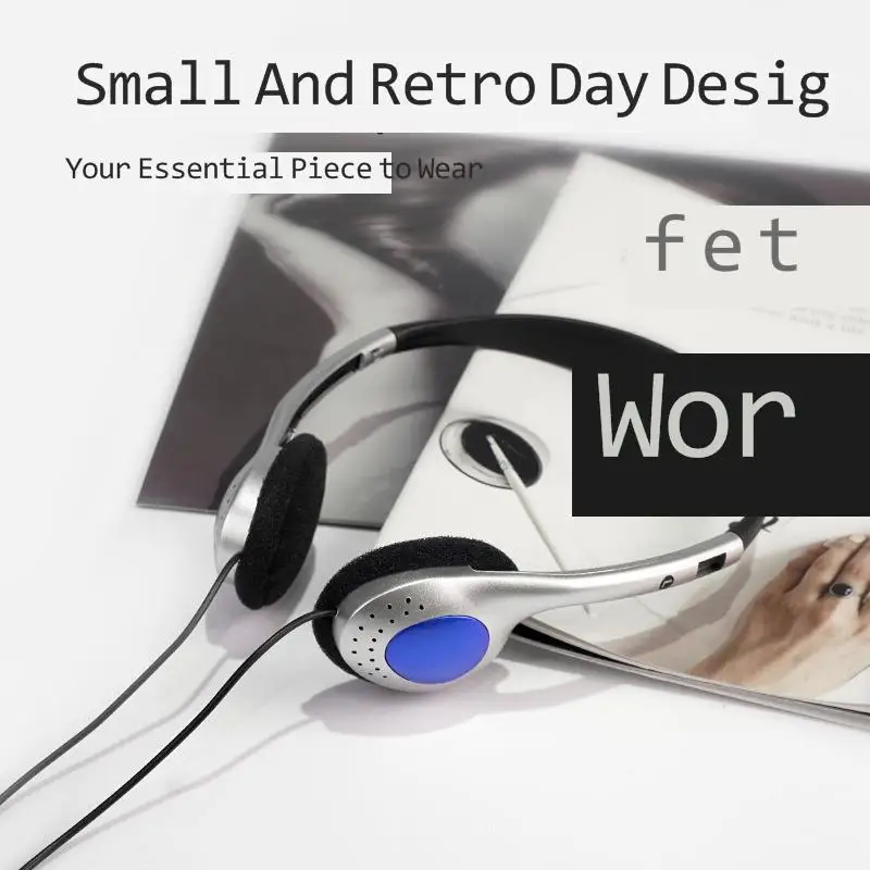 

Classic Headworn Wired Earphones for Millennial Panasonic Style Wearing and Photography Network Popular Same Earphones