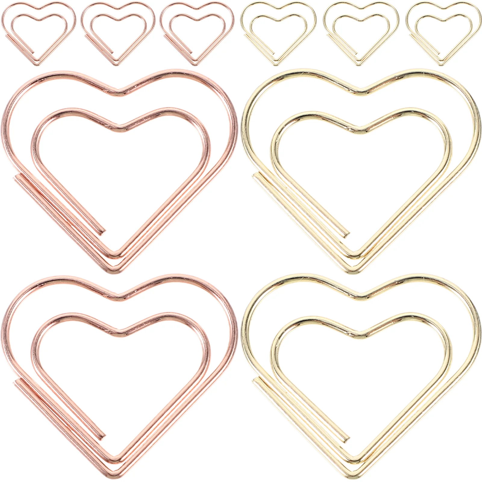 

24pcs Small Unique File Clipsss For For Documents Heart Paperclips Shaped Bookmark Clips Cute Unique File Clipsss For For