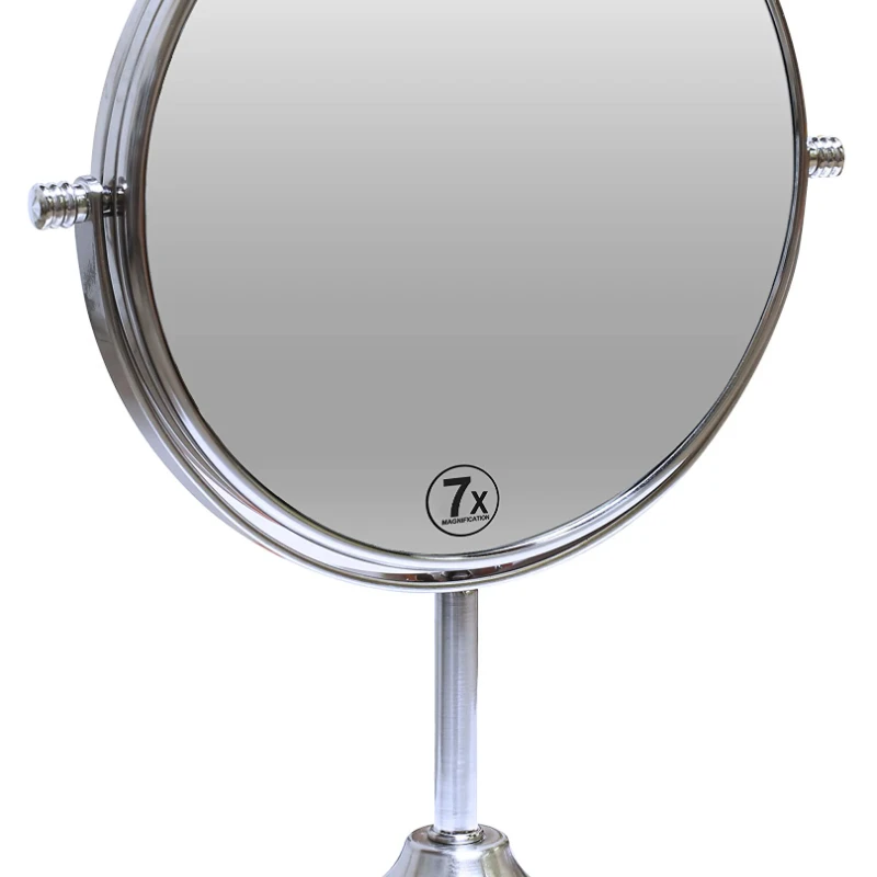 

8-inch Large Tabletop Two-Sided Swivel Vanity Mirror with 7X Magnification, 13-inch Height