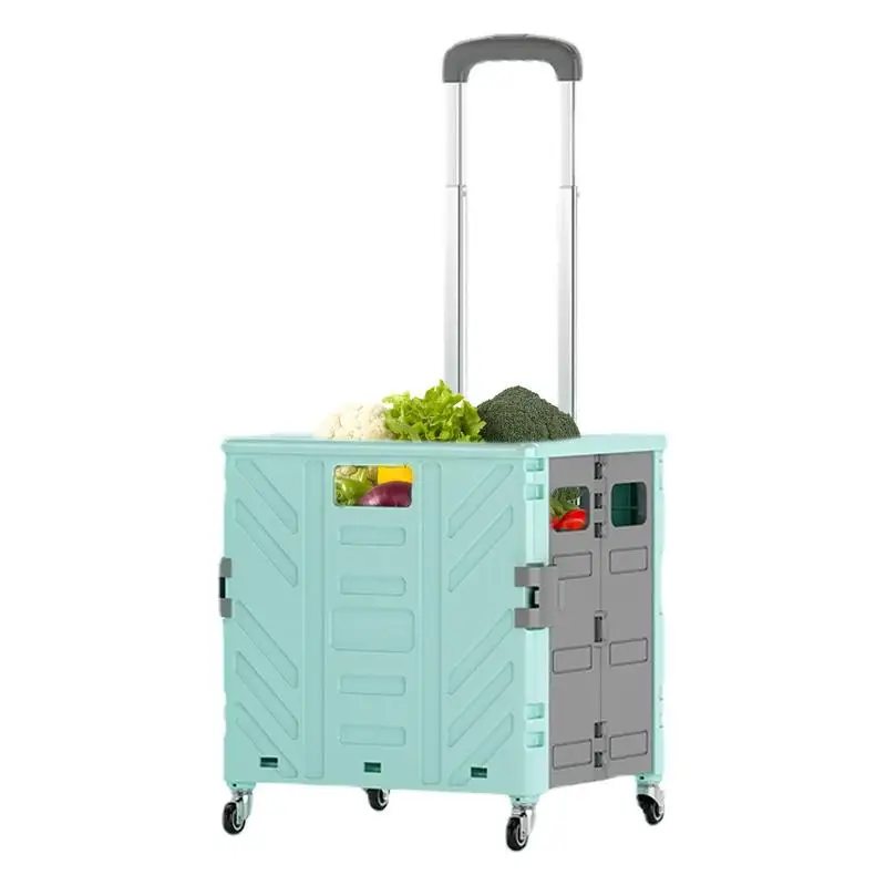 

Portable Home Use Grocery Shopping Cart Express Cart Foldable Shopping Cart Pull Rod Driver Pull Cart Small Trolley Picnic