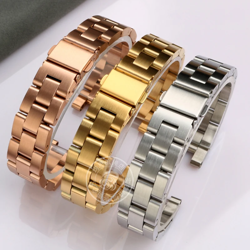 For Garmin Lily New Fashion Stainless Steel Sports Watchband Smart Watch Accessories Strap 14mm Women's Bracelet Rose Gold Black