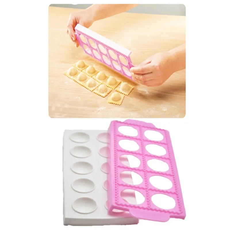 

Dumpling Mold 10 Holes Plastic Round And Square Pasta Tool For DIY Fondant Cake Mousse Baking Molds Kitchen Accessories