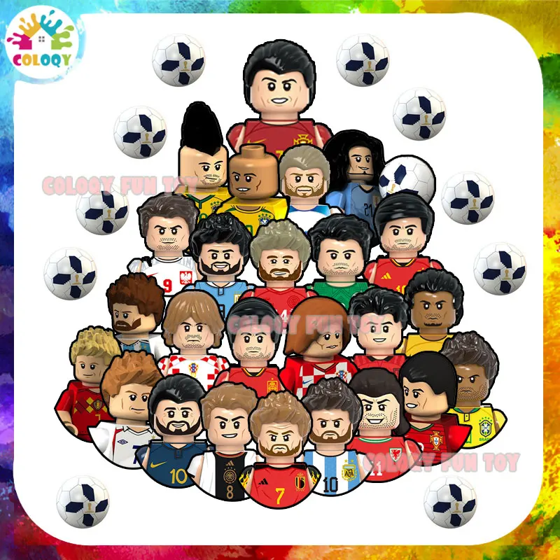 

Children's toys building blocks rugby football basketball series statues complete set of accessories key decorations buck gifts