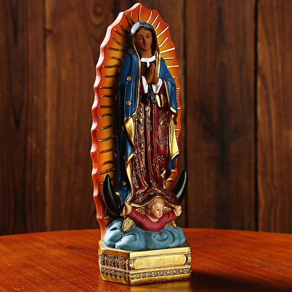 Collectible Religious Home Decor Mexican Display Virgin Mary Statues Gift Wedding Ornaments Christian European Resin Figurine