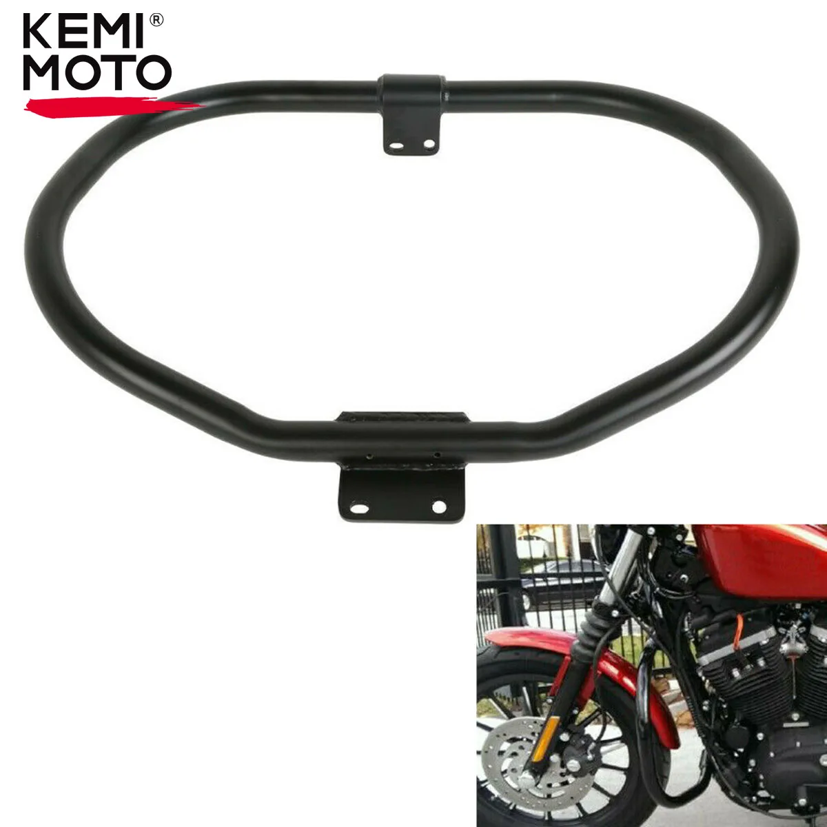 

KEMIMOTO Triple dipped with 1 1/4" metal tubing 1 1/4" Highway Engine Guard Crash Bar For Sportster XL 883 1200 2004-2020