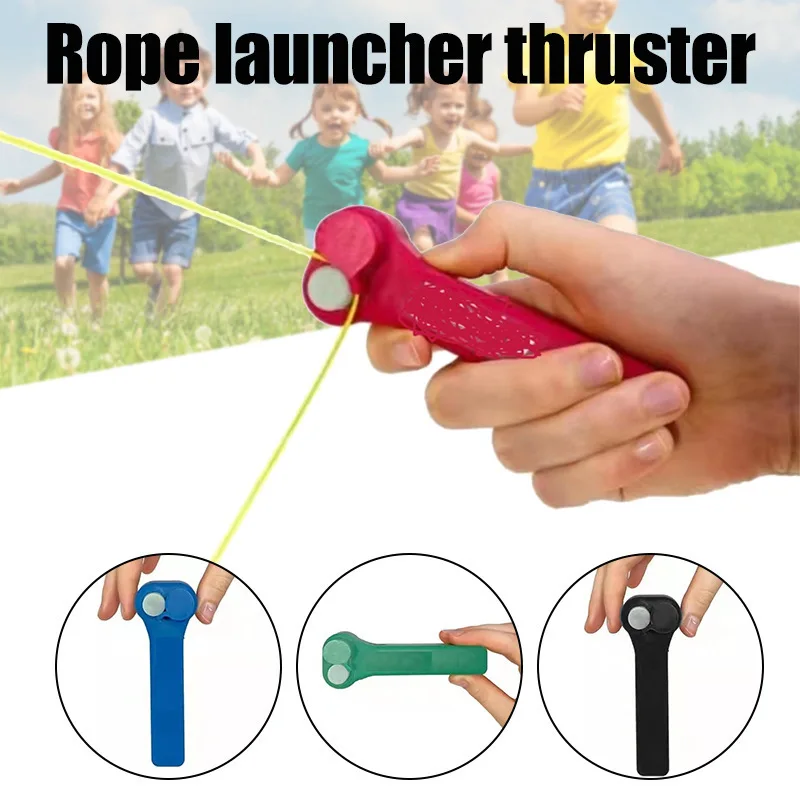 

1Pc ZipString Rope Launcher Propeller with Rope String Controller Creative Party Flavor Portable Fun Electric Toy for All Ages