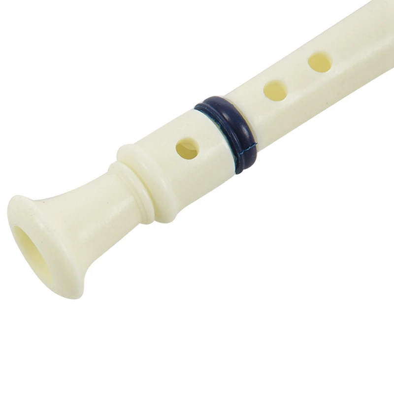 

Hot AD-2X Music Instrument 6 Holes Soprano Flute Recorder White Blue