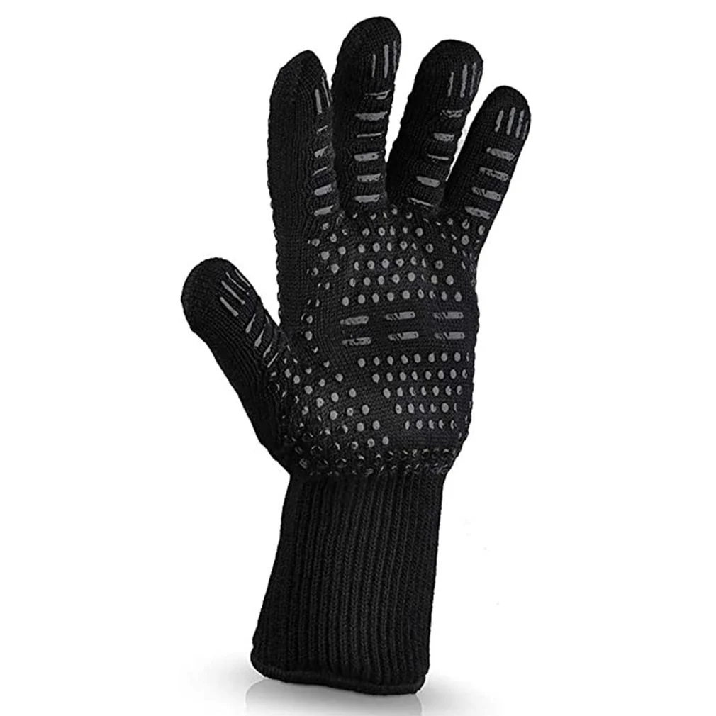

1PC 800 Degrees High Temperature Resistant Gloves Microwave Oven Kitchen Bbq Gloves Anti-Scalding And Heat Insulation Gloves