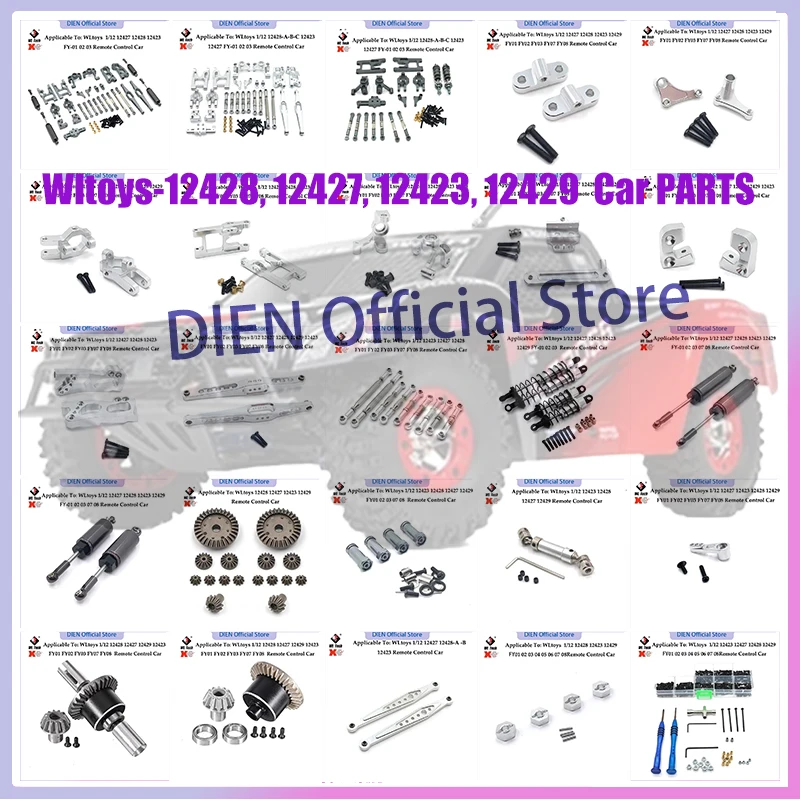 Wltoys 12428 12427 12423 12429 Engranaje Diferencial Delantero Y Trasero Para Coche Teledirigido Piezas De Metal Mejoradas Esc