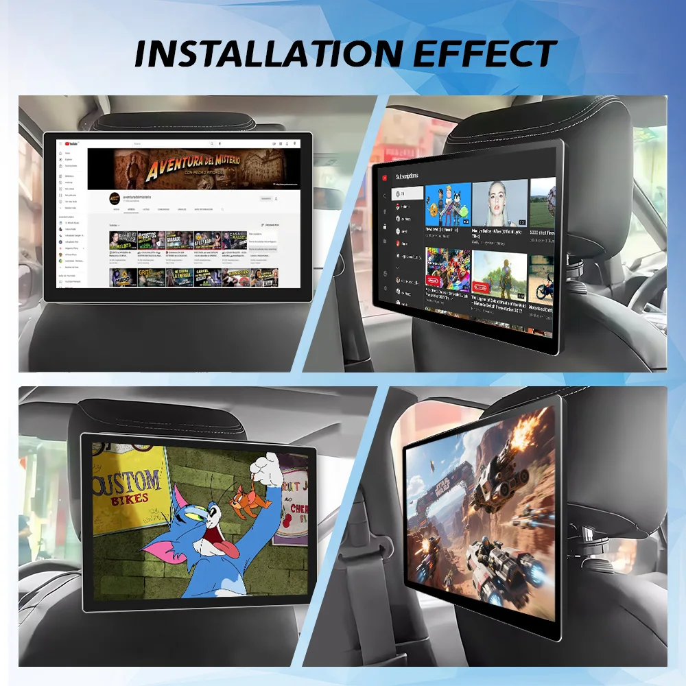 13-дюймовый Android IPS планшет с сенсорным экраном 2K HD, монитор для подголовника автомобиля с входом для видео, музыки и ТВ для задних сидений (art.: 3920d807f7d97) - 3920d807f7d97