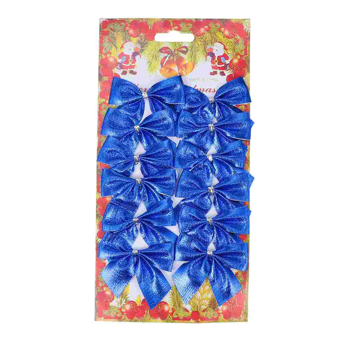 

Christmas Tree Bows Bowknotfor Bow Hanging Ornament Decorative Gift Wreaths Blue Decoration Pendants Box Ornaments Mini Bowknots