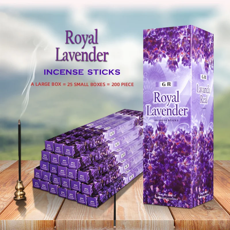 

200 Sticks Indian Incense Lavender Yoga Aromatherapy Mixed Smell Stick Incenses Incense Purifying Air Deodorization Aromatherapy