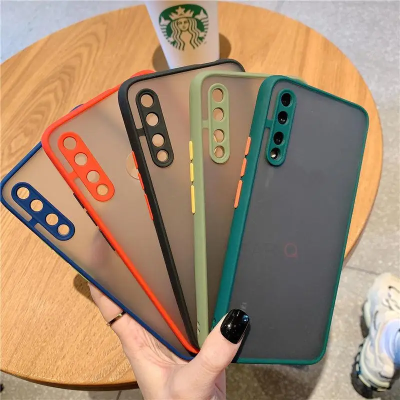 Matte Translucent Hard Case On For Samsung Galaxy A50 A70 A7 2018 A30 Shockproof Silicone Back Cover A 50 70 A50s A30s