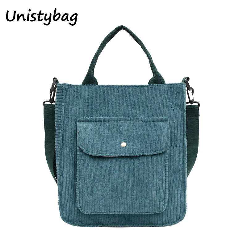 

Unistybag Tote Bag for Women Corduroy Shoulder Bag Female Designer Handbag Fashion Student Bookbag Large Capacity Shopper Bag