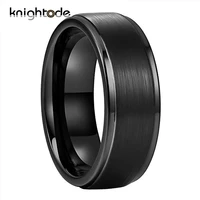 8mm 4 colors classic tungsten wedding bands for men women couple engagement rings stepped edges brushed comfort fit