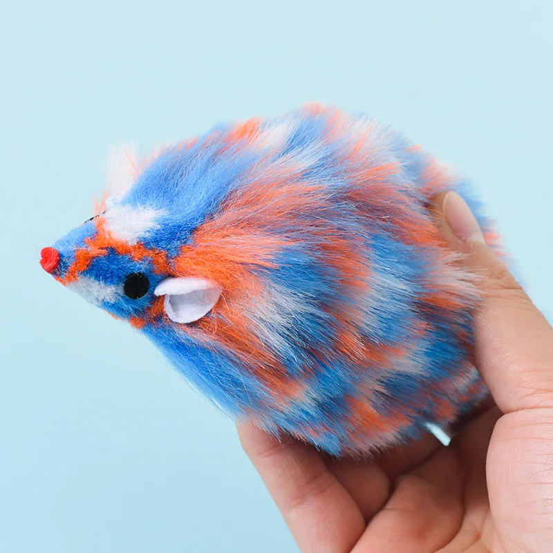 

Soft Fleece False Mouse Cat Toys Colorful Feather Funny Playing Toys For Cats Kitten Interactive Ball Cat Toy