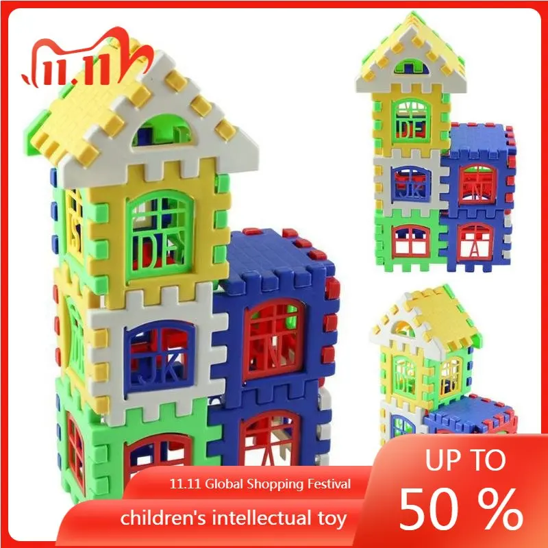 

24Pcs/Set Baby Kids House Building Blocks Construction Toys for Children Educational Learning Construction Developmental Toy Set