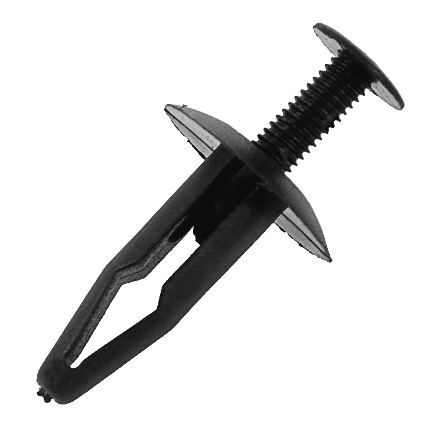 

25Pcs Plastic Rivets Fastener Car Bumper Push Clips 32mm Long Black
