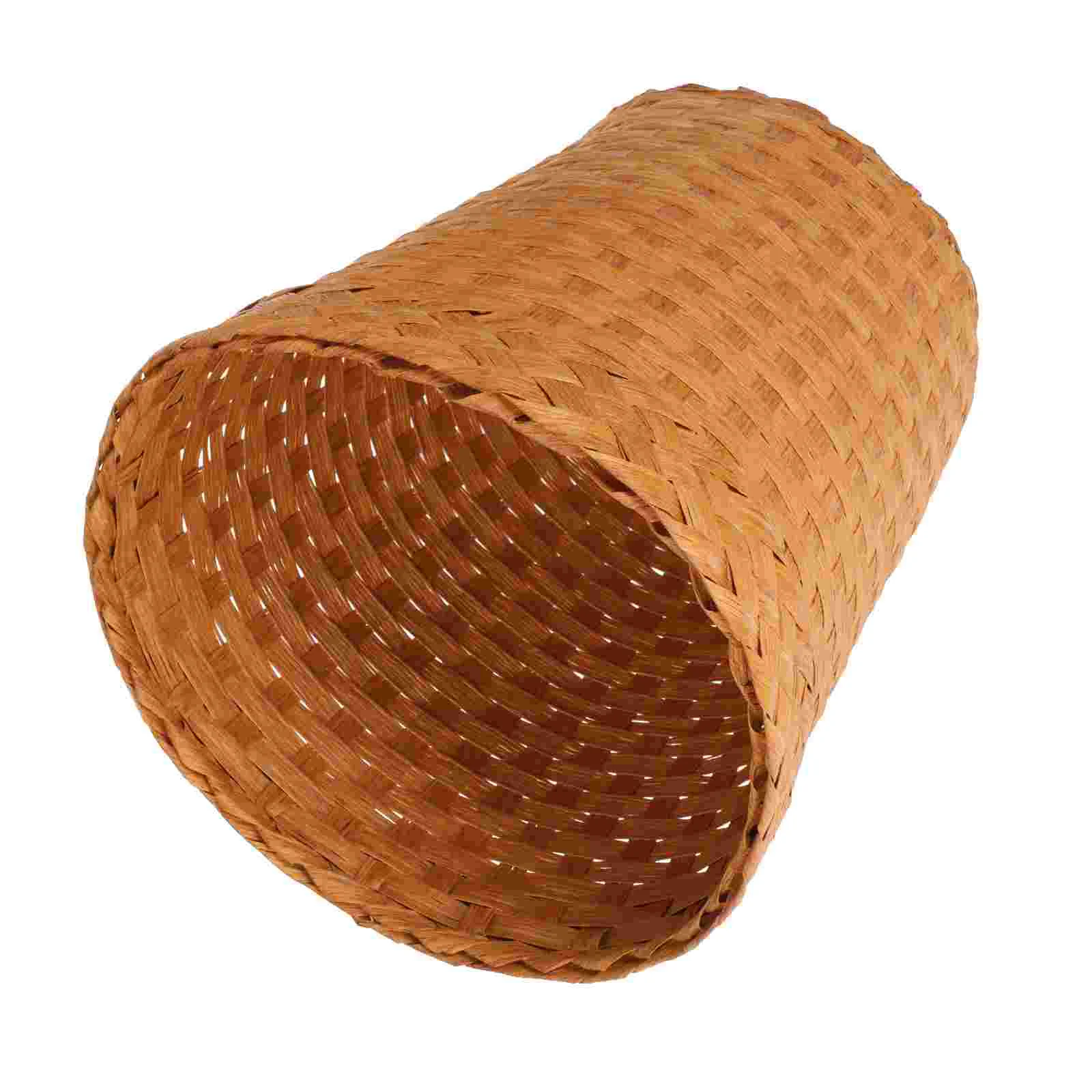 

Basket Can Garbage Trash Waste Woven Container Baskets Storage Wicker Bin Rattanrubbish Home Bedroom Office Laundry Wastebaskets