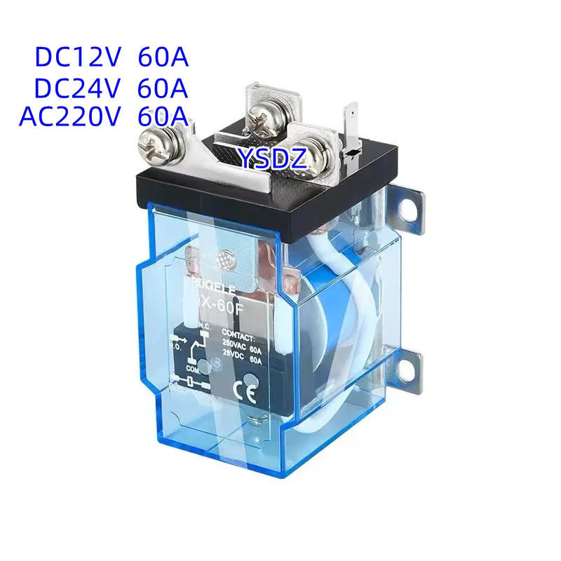 JQX-60F 60A высокомощное реле 12 В постоянного тока 24 переменного 220 посеребренный