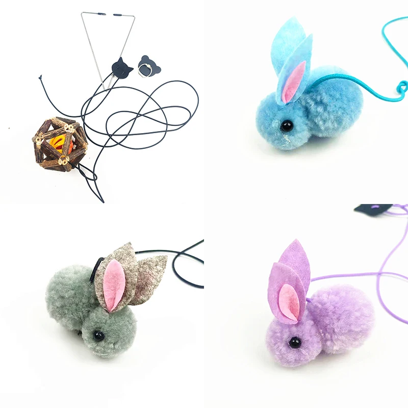 

Cat Toy Self-hey Hanging Door Retractable Cat Scratch Rope Rabbit Cat Stick Pet Cat Cat Supplies Hanging Door Funny Cat Supplies