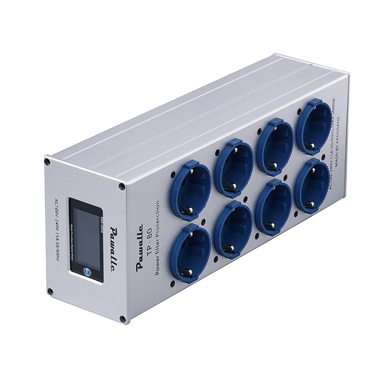 Фото Pawalle Tp80 Power Filter Socket EU, позолоченная розетка из чистой меди с шумоподавлением и защитой от перенапряжения №3