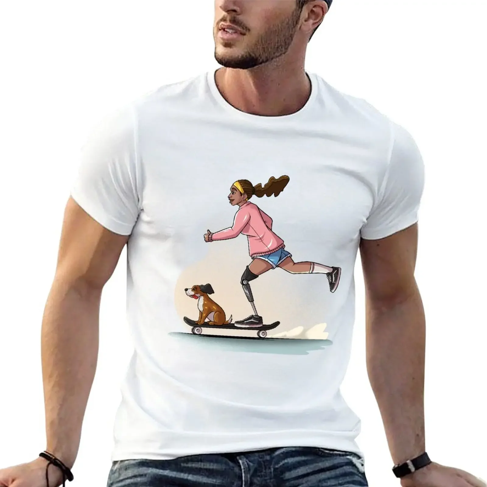 New Inspiring Amputated Girl T-Shirt t-shirts man sports fan Men's t-shirt