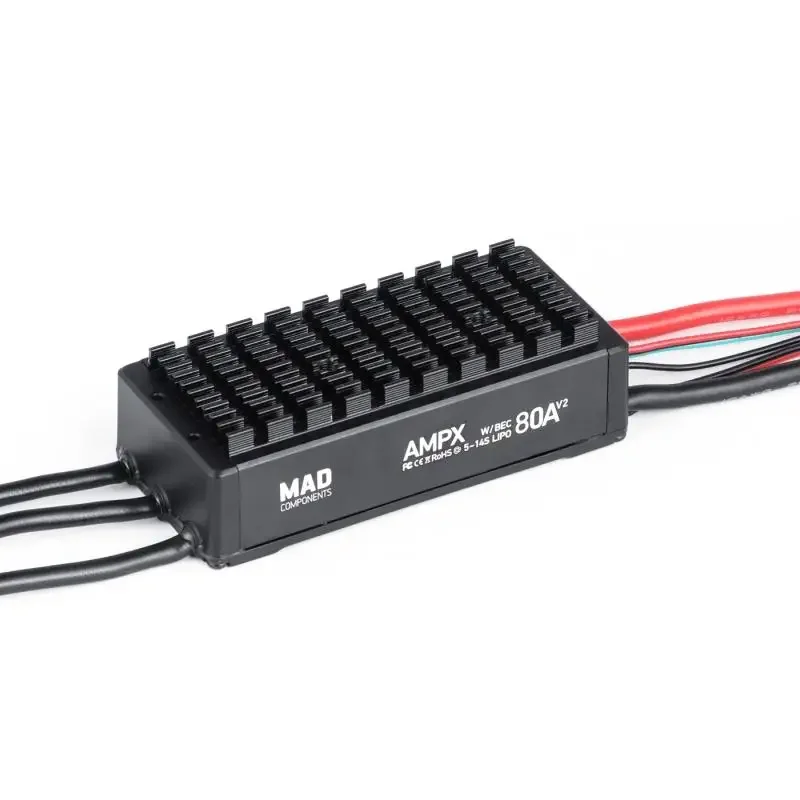 Фото UniFlyMAD AMPX ESC 80A 5S-14S DroneCAN для сельскохозяйственных дронов, квадрокоптеров, гексакоптеров, октокоптеров, мультироторных дронов (DIY) №2