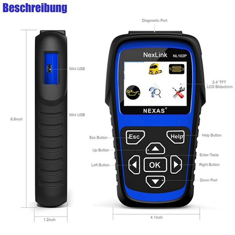 2 шт. сканер Nexas Nl102p для тяжелых грузовиков