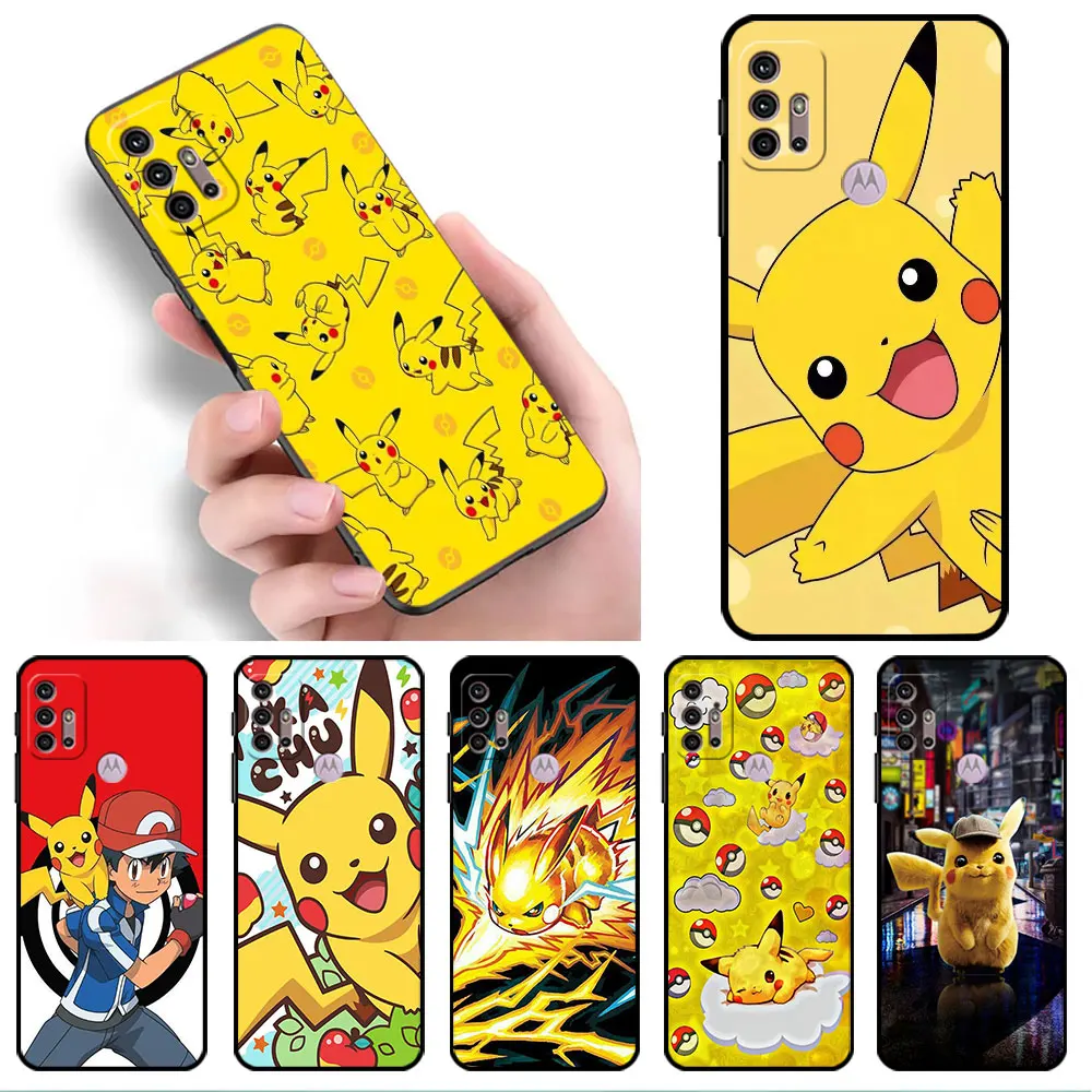 

Милый чехол Pikachu POkemons для Motorola G60 G30 G22 G52 G51 G71 G60s G31 G200 G9 G8 Plus One Fusion Edge 20 40, чехол для телефона