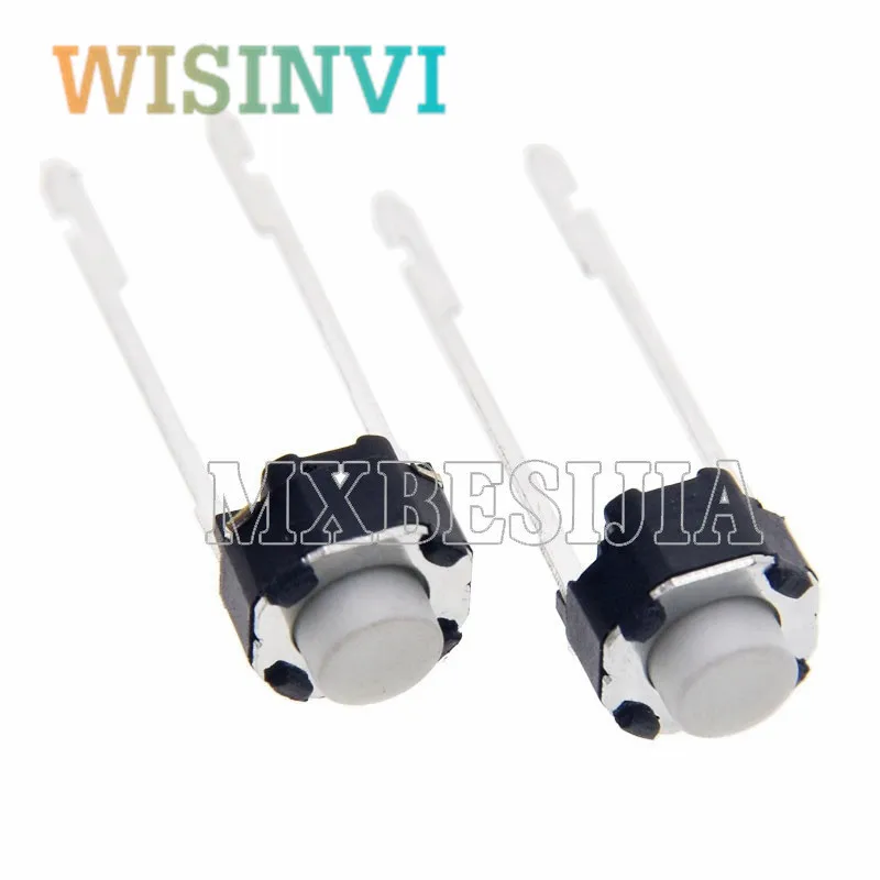 

50-100 шт вертикальный Круглый микропереключатель 6*6*4,3 мм DIP-2 2-контактный тактовый кнопочный переключатель 6x6x4,3 мм/6x6x4,3 мм 2p