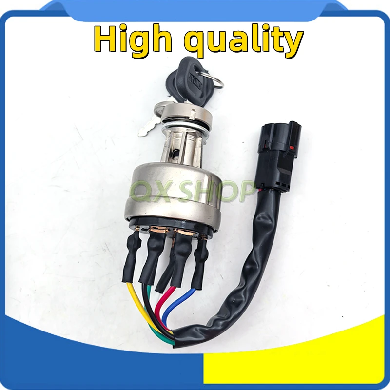 Детали экскаватора для Hyundai R50/60/150/215/225/305/335-7-9, переключатель зажигания, стартер замка, запуск зажигания с 2 ключами