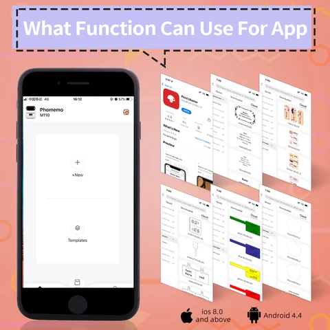 Phomemo M110 портативный принтер для этикеток миниатюрный тепловой самоклеящийся принтер для наклеек мобильный Карманный бирка цена УФ-принтер для наклеек