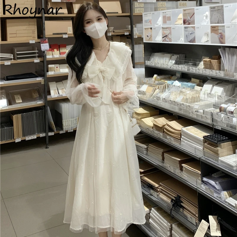 

Flare Sleeve Dress Women Bow Classic Princess Tender Holiday Girlish French Style Mujer Vestidos Ulzzang Chic Lovely Summer New