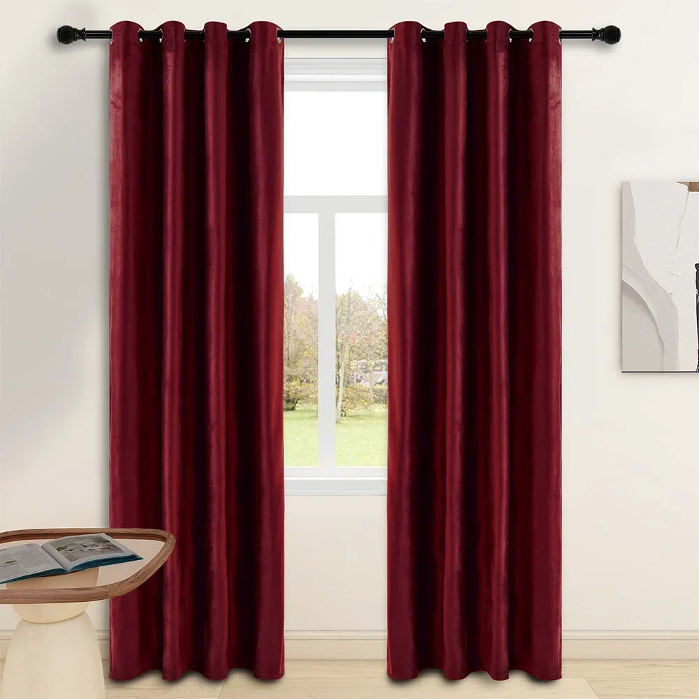 LEEJOOM теплые зимние затемняющие бархатные плотные занавески мягкие Оконные